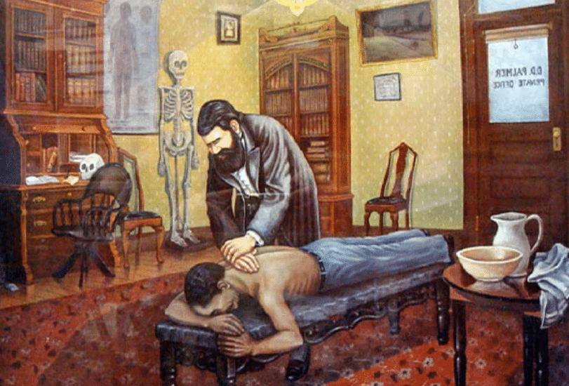 Primer ajuste quiropráctico realizado por D. D. Palmer en 1895